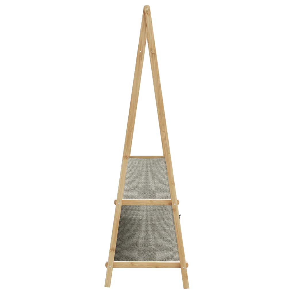 Drabužių kabykla su lentynomis, 132x45,5x150,5cm, bambukas - Namų Idėja