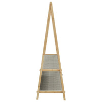 Drabužių kabykla su lentynomis, 132x45,5x150,5cm, bambukas - Namų Idėja