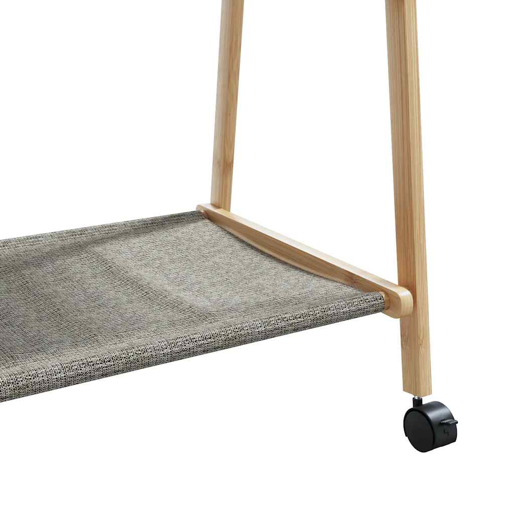 Drabužių kabykla su lentynomis/ratukais, 132x45,5x155,5cm - Namų Idėja