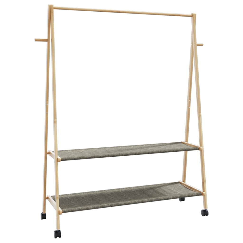 Drabužių kabykla su lentynomis/ratukais, 132x45,5x155,5cm - Namų Idėja