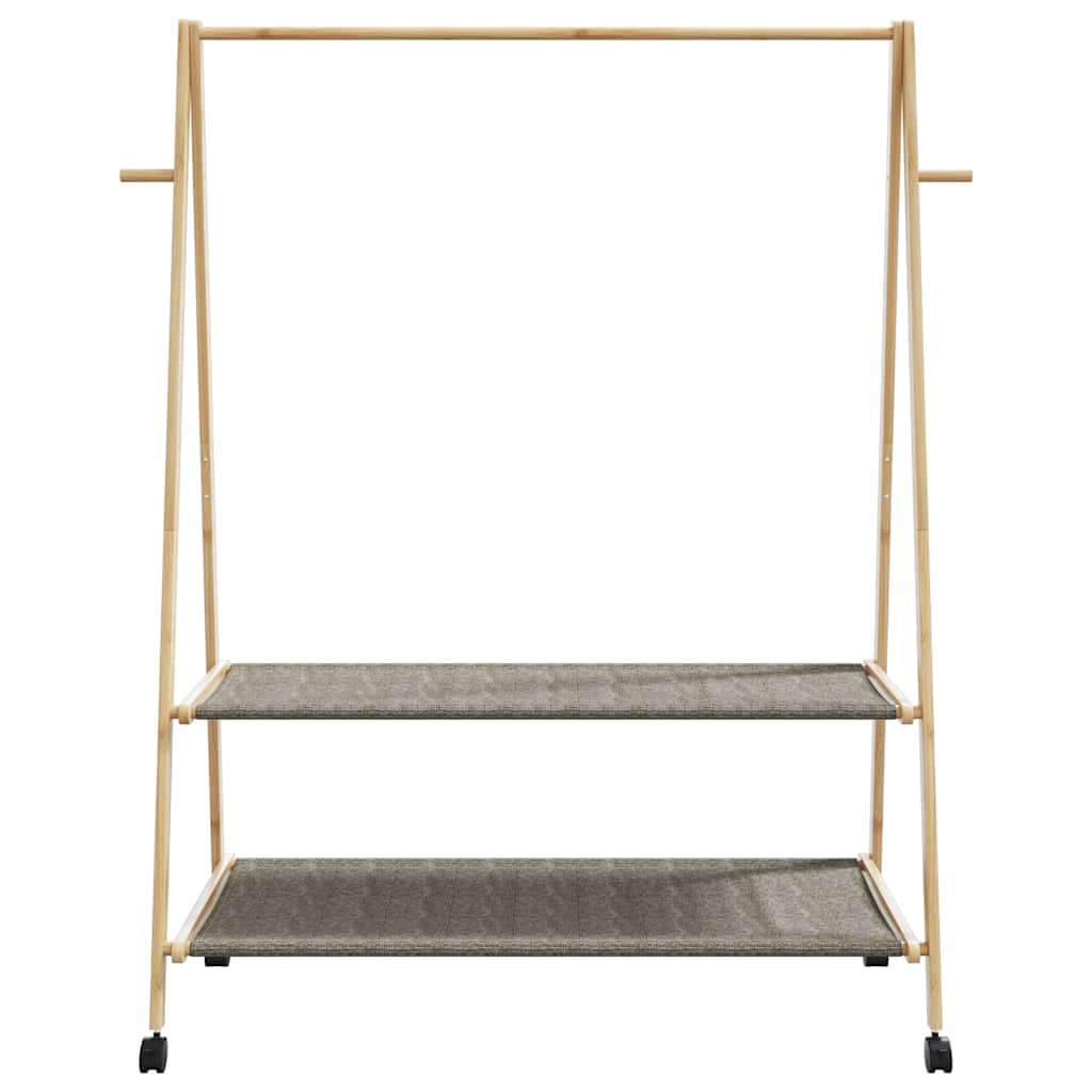 Drabužių kabykla su lentynomis/ratukais, 132x45,5x155,5cm - Namų Idėja