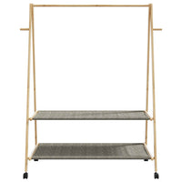 Drabužių kabykla su lentynomis/ratukais, 132x45,5x155,5cm - Namų Idėja