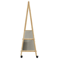 Drabužių kabykla su lentynomis/ratukais, 132x45,5x155,5cm - Namų Idėja