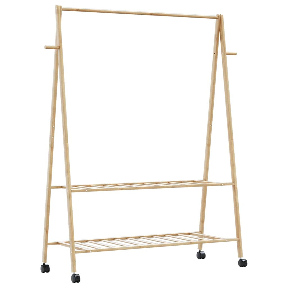 Drabužių kabykla su lentynomis/ratukais, 132x45,5x155,5cm - Namų Idėja