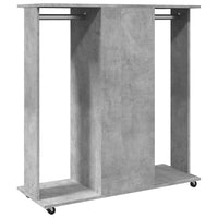Drabužių spinta su ratukais, betono, 102x38x110cm, mediena - Namų Idėja