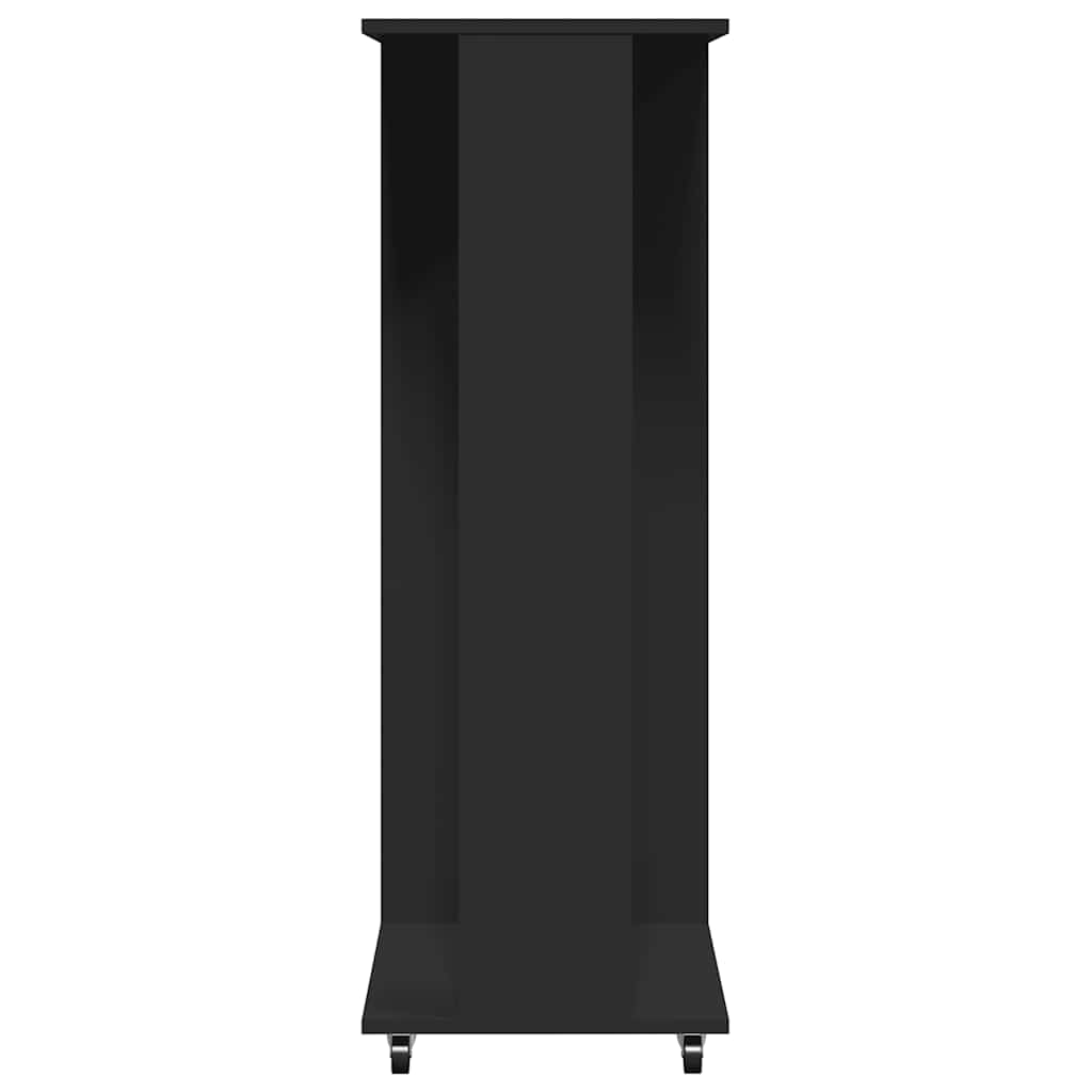 Drabužių spinta su ratukais, juoda, 102x38x110cm, mediena - Namų Idėja