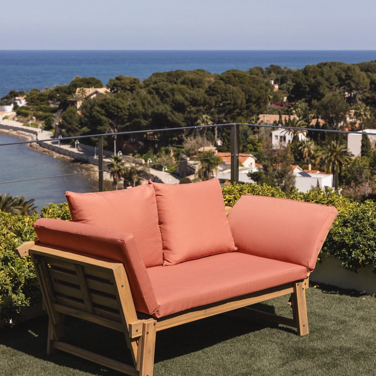 Sofa DIVANO, terracotta red
