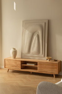 TV spintelė DELEJNA, mindi mediena, 160x45 cm II