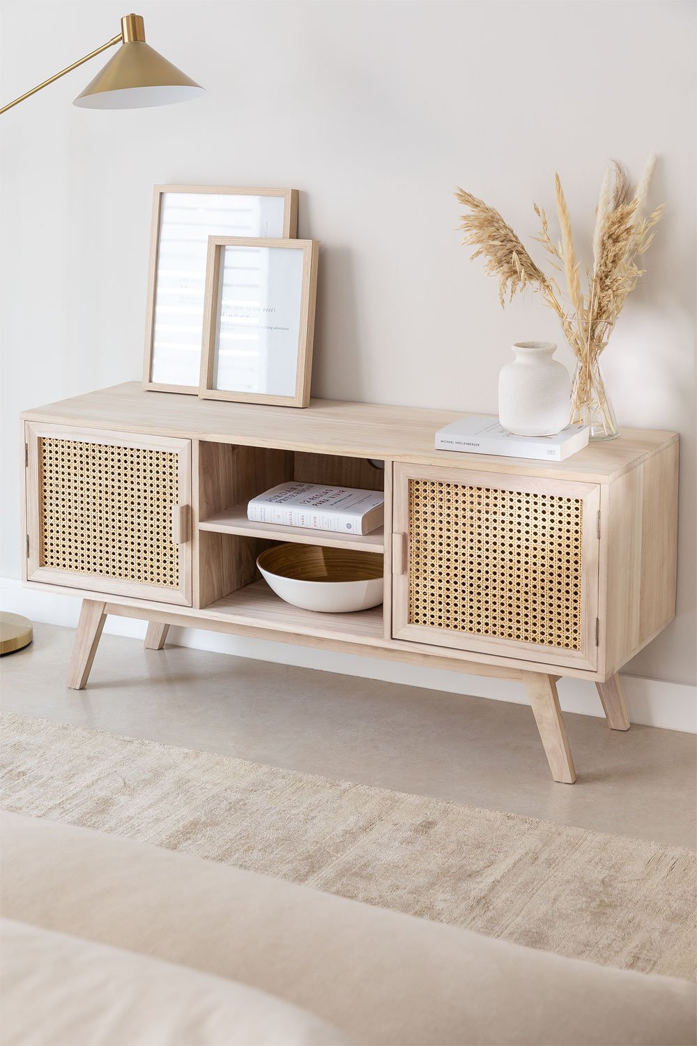 TV spintelė RELDU DANDIA, paulovnija+ratanas