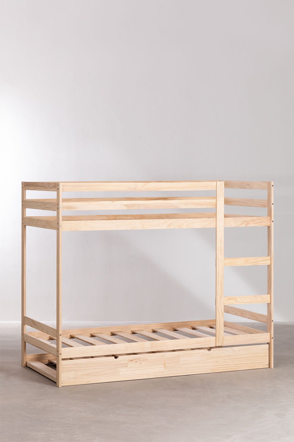 Medinė, dviaukštė lova COALA, 90 cm., pušies mediena