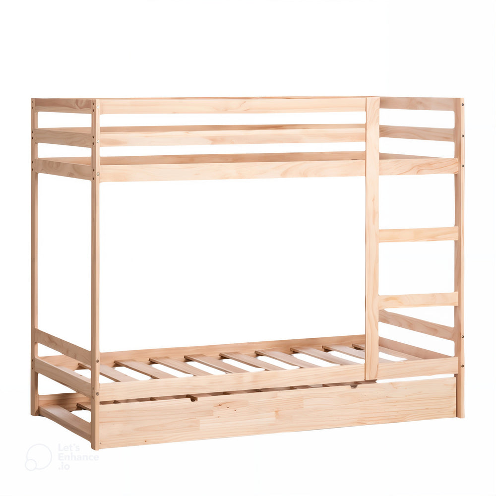 Medinė, dviaukštė lova COALA, 90 cm., pušies mediena