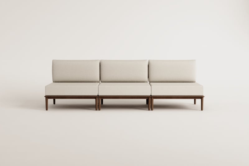 MODENA sofa, 3-seater, acacia