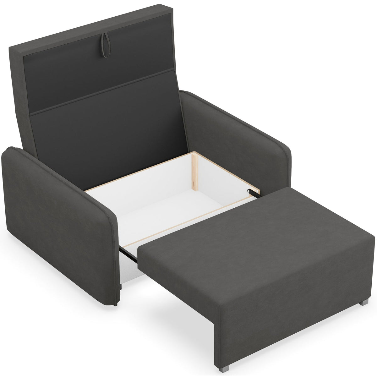 Sofa-lova DUELIA, grafito šenilas