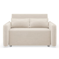 Sofa-lova DUELIA, šviesiai smėlinė šenilas