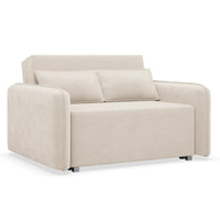 Sofa-lova DUELIA, šviesiai smėlinė šenilas