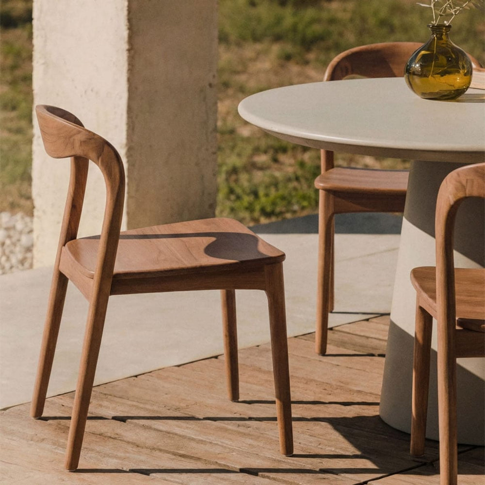 Outdoor chair VARMUS, teak, natural