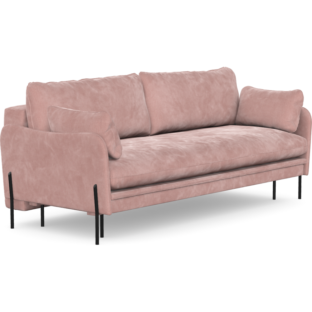 3 vietų sofa lova DONNIE, dusty pink spalva