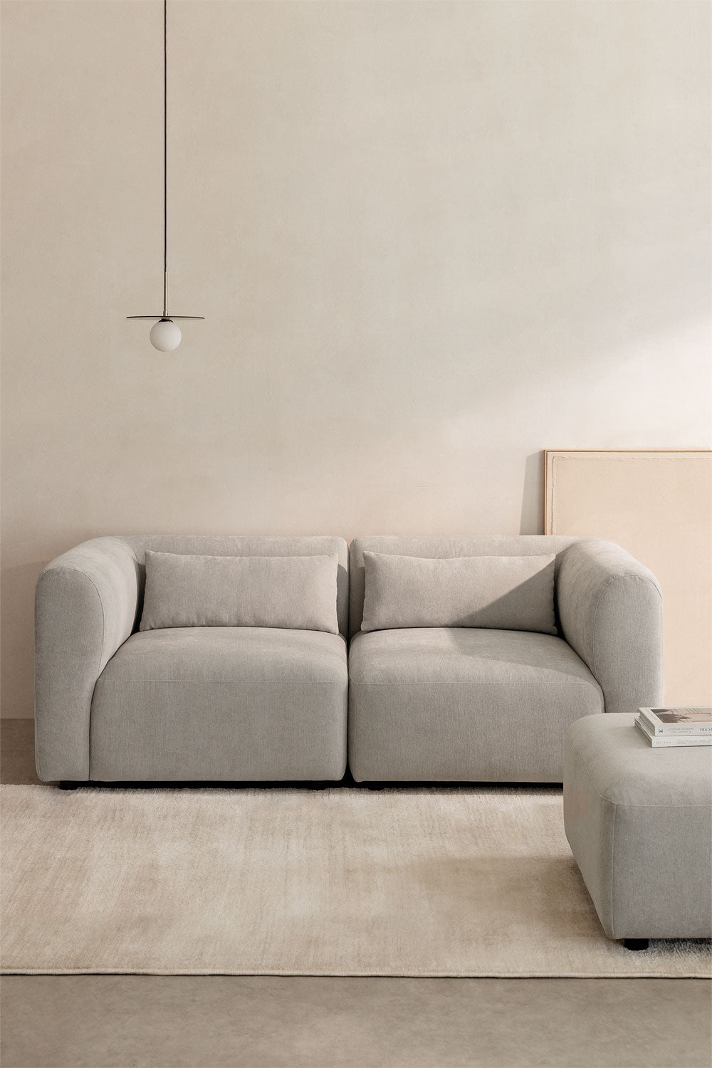 Dviejų dalių modulinė sofa FILA, pilka spalva