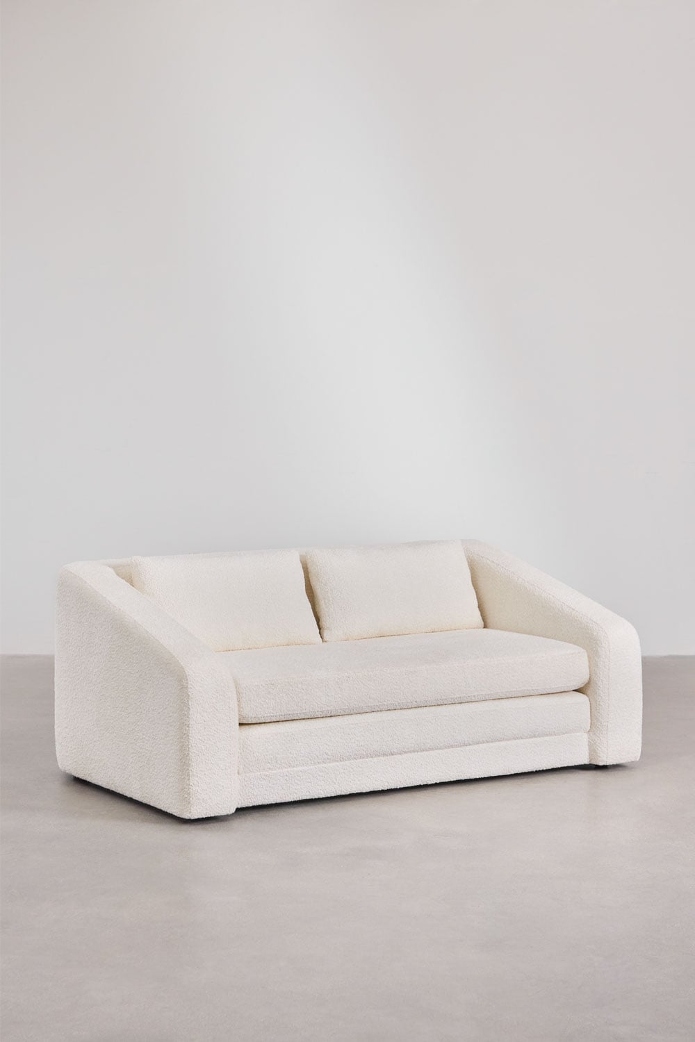 Dvievietė sofa DALILA su miegama funkcija, balta spalva