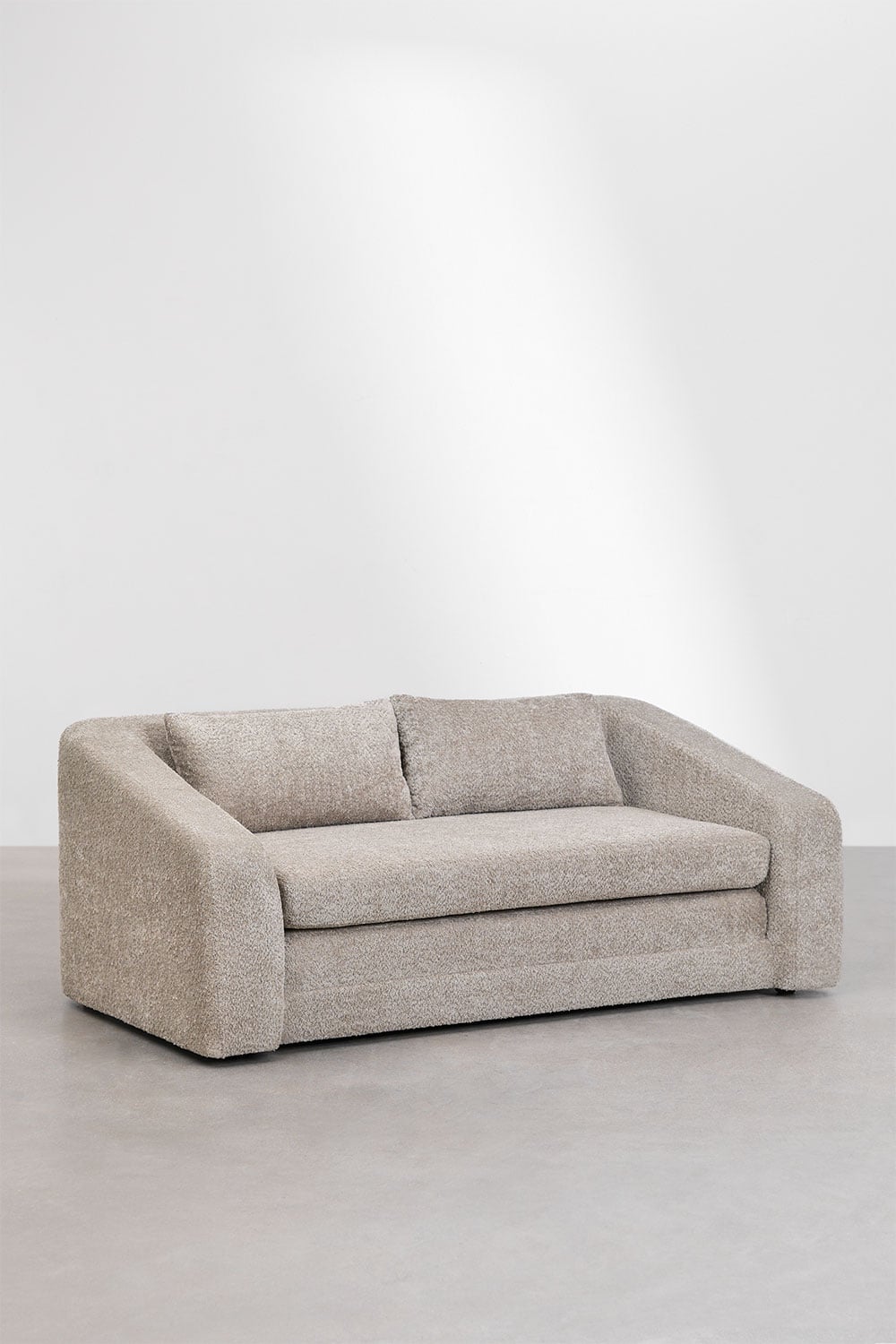 Dvievietė sofa DALILA su miegama funkcija, ruda spalva