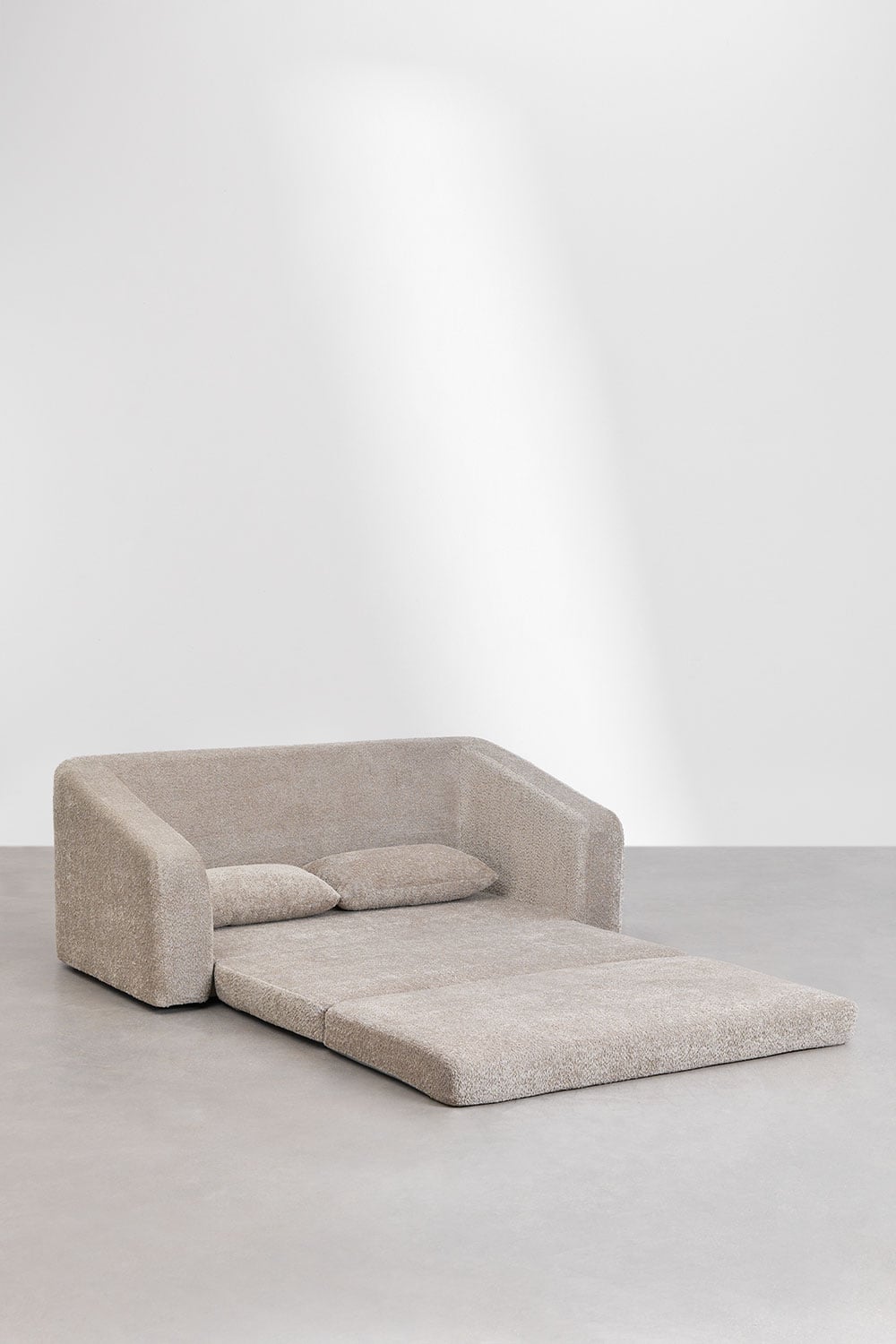 Dvievietė sofa DALILA su miegama funkcija, ruda spalva