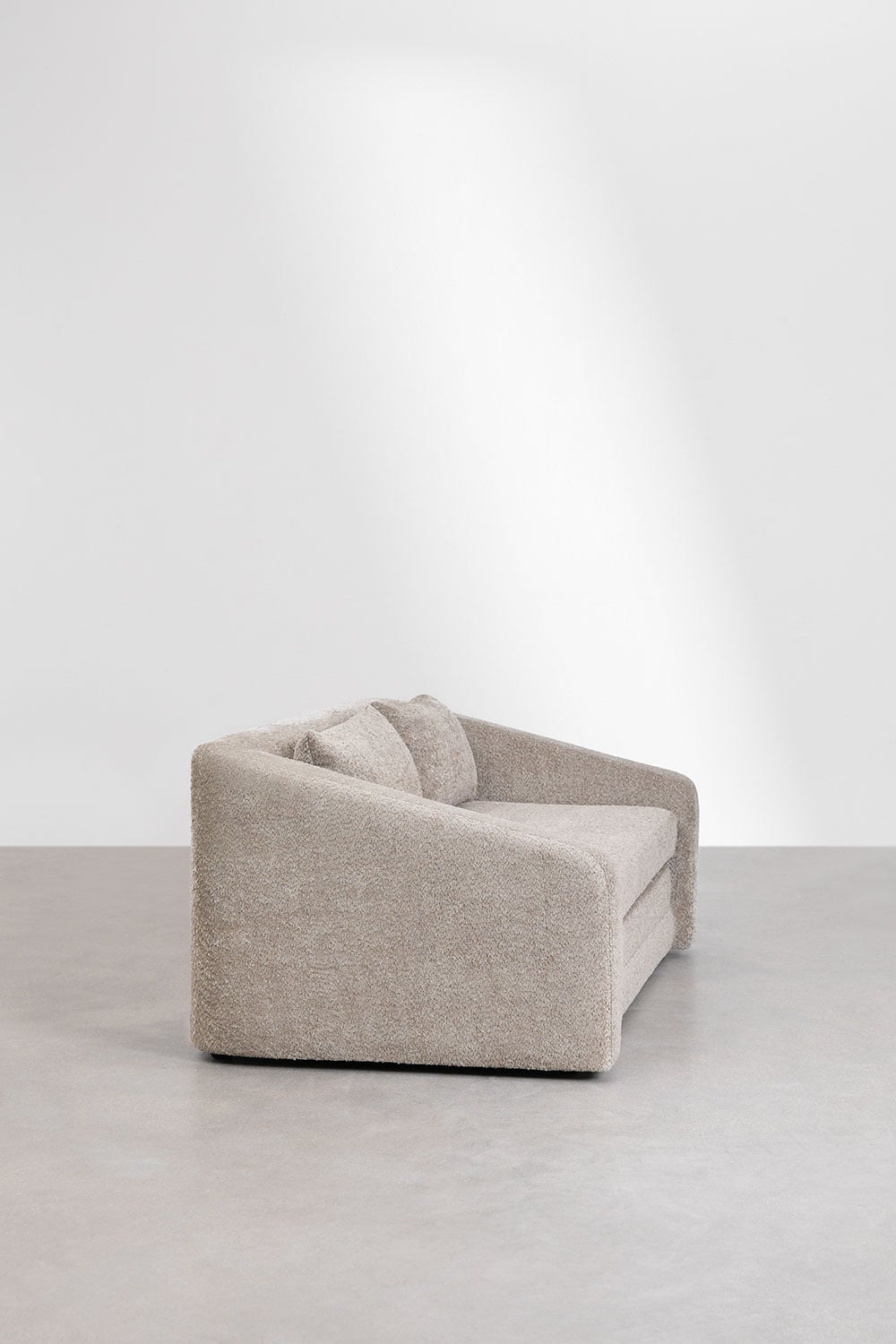 Dvievietė sofa DALILA su miegama funkcija, ruda spalva