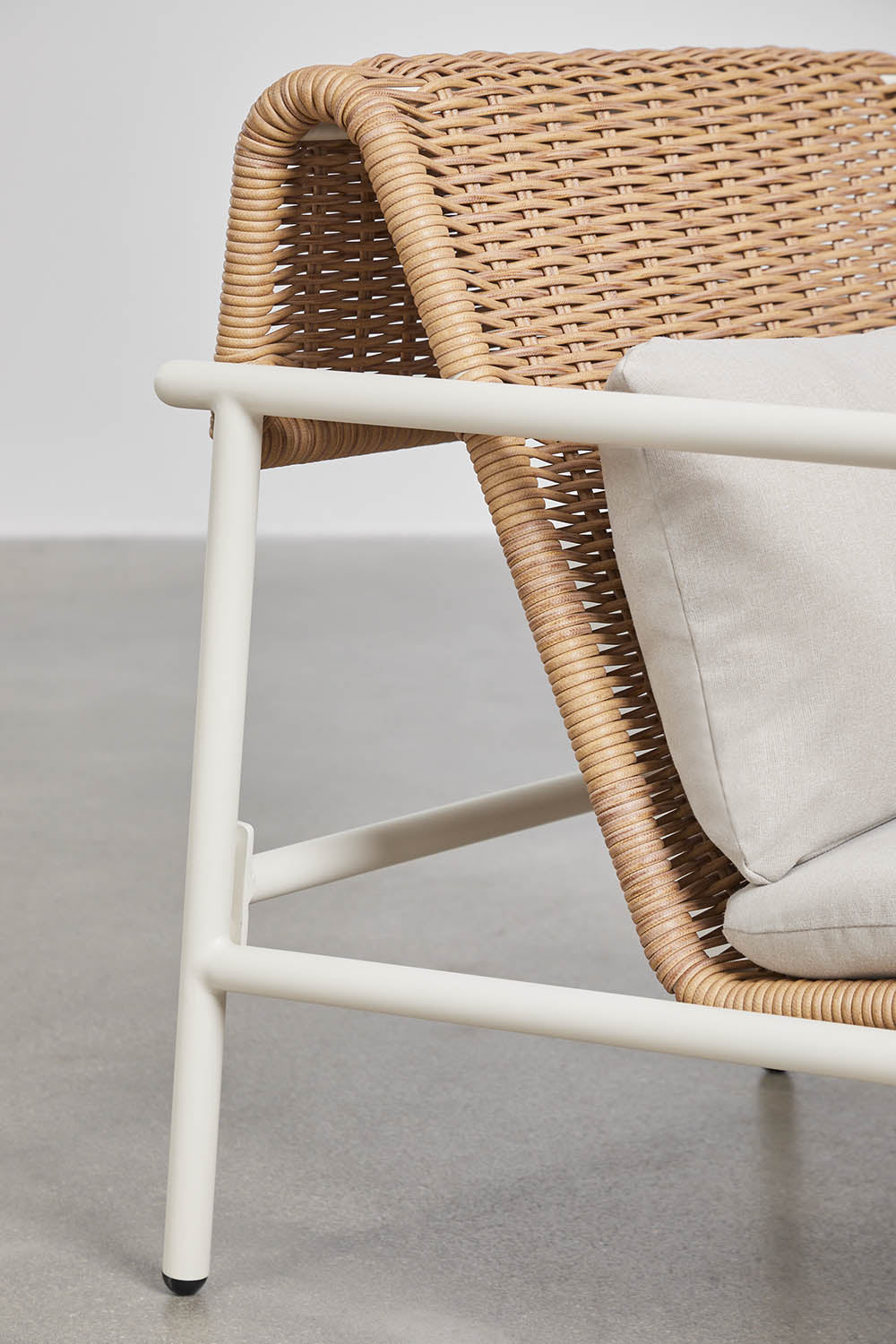Dvivietė lauko sofa RATANO, ratanas, balta