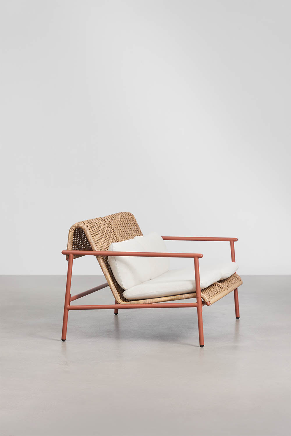 Dvivietė lauko sofa RATANO, ratanas, terakota