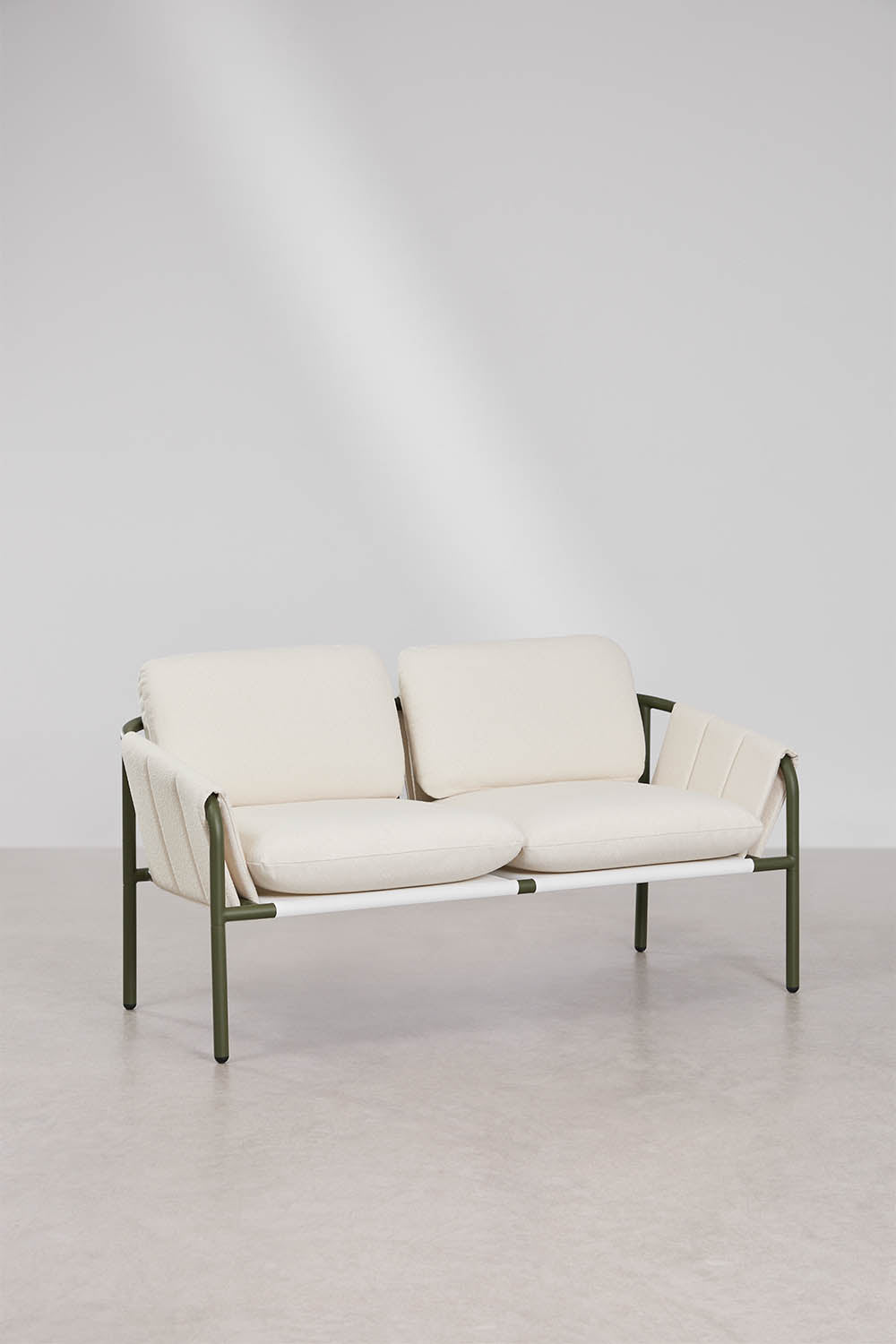 Dvivietė lauko sofa ZUNIKA, audinys, alyvuota žalia