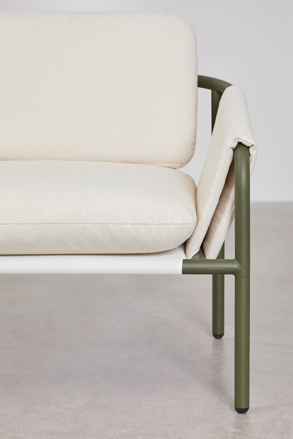 Dvivietė lauko sofa ZUNIKA, audinys, alyvuota žalia