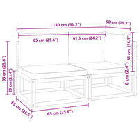 Dvivietė sodo sofa su pagalvėlėmis, akacijos mediena ir virvė - Namų Idėja