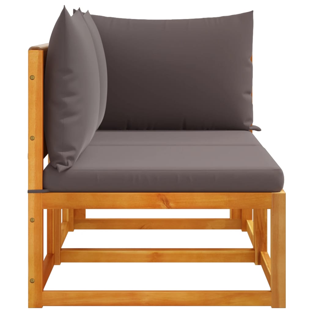 Dvivietė sodo sofa su pagalvėlėmis, akacijos mediena ir virvė - Namų Idėja