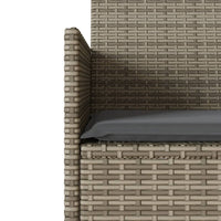 Dvivietė sodo sofa su pagalvėlėmis ir staliuku, pilkos spalvos - Namų Idėja