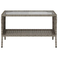 Dvivietė sodo sofa su pagalvėlėmis ir staliuku, pilkos spalvos - Namų Idėja