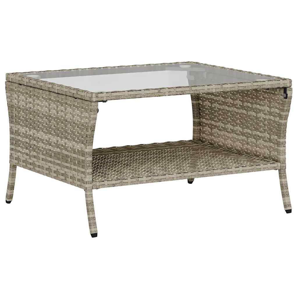 Dvivietė sodo sofa su pagalvėlėmis ir staliuku, šviesiai pilka - Namų Idėja