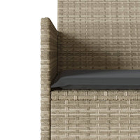 Dvivietė sodo sofa su pagalvėlėmis ir staliuku, šviesiai pilka - Namų Idėja