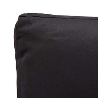 Dvivietė sodo sofa su pagalvėlėmis, juoda, 124cm, poliratanas - Namų Idėja