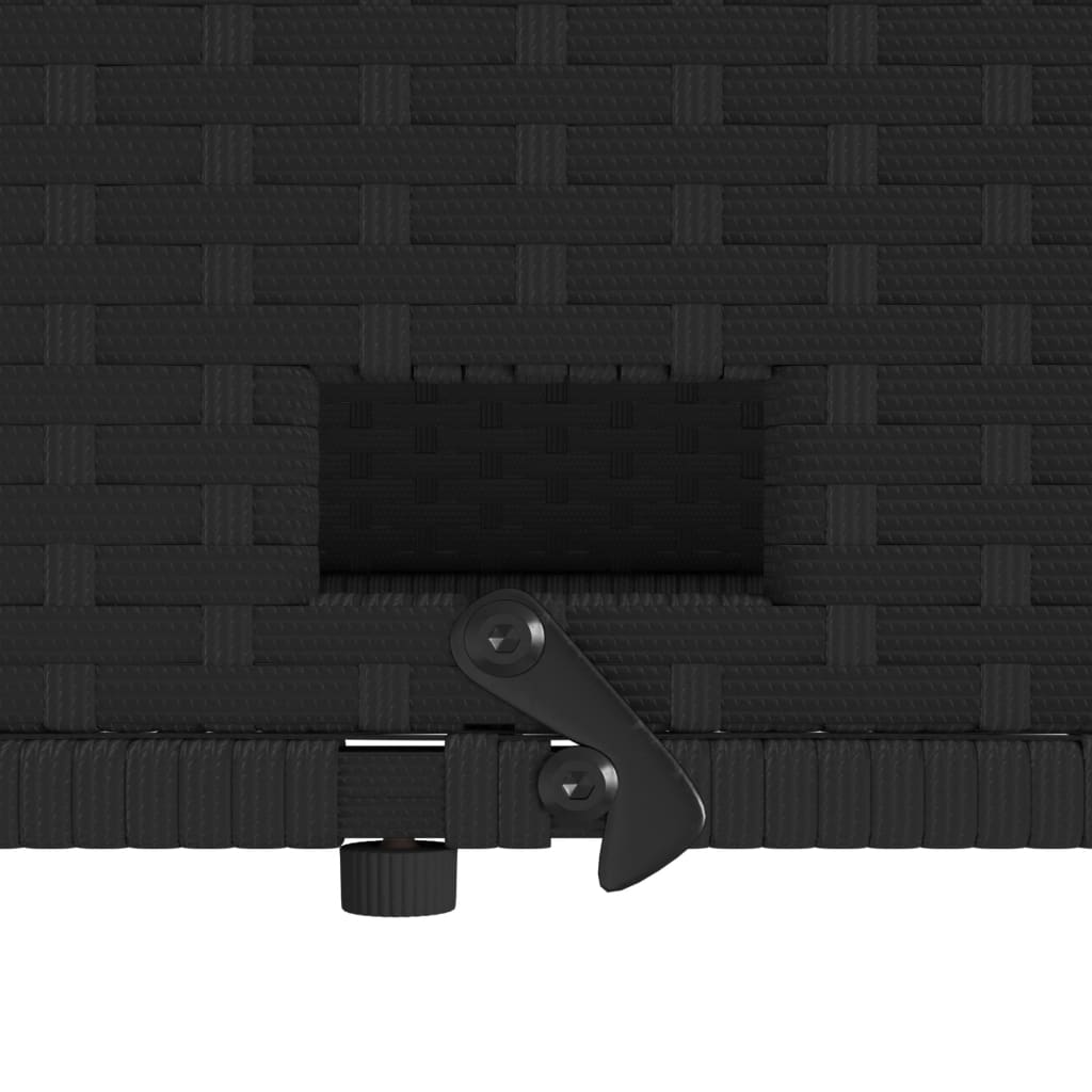 Dvivietė sodo sofa su pagalvėlėmis, juodos spalvos, poliratanas - Namų Idėja