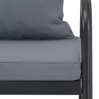 Dvivietė sodo sofa su pagalvėlėmis, pilkos spalvos, aliuminis - Namų Idėja