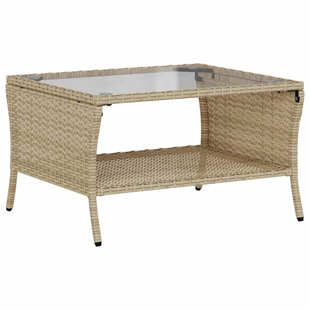 Dvivietė sodo sofa su staliuku ir pagalvėlėmis, smėlio spalvos - Namų Idėja