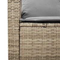 Dvivietė sodo sofa su staliuku ir pagalvėlėmis, smėlio spalvos - Namų Idėja