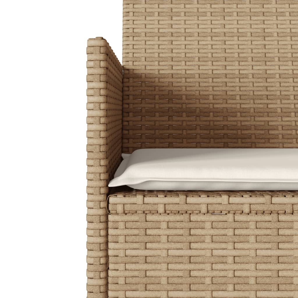 Dvivietė sodo sofa su staliuku ir pagalvėlėmis, smėlio spalvos - Namų Idėja