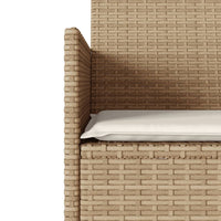Dvivietė sodo sofa su staliuku ir pagalvėlėmis, smėlio spalvos - Namų Idėja