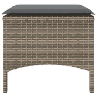 Dvivietė sodo sofa su staliuku/taburetėmis, pilka, poliratanas - Namų Idėja