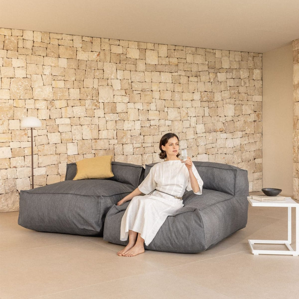 Modulinė lauko sofa VELVA, 2 vietos, granito pilka