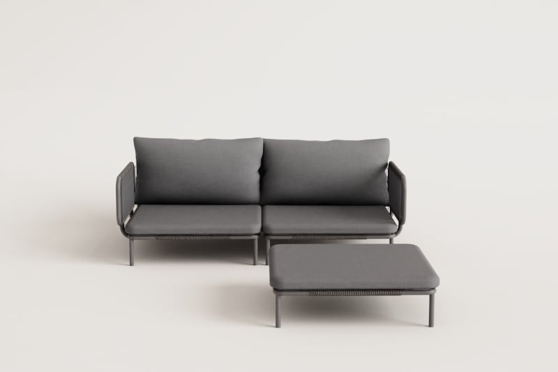 Outdoor sofa GRAPHITE, two-piece set