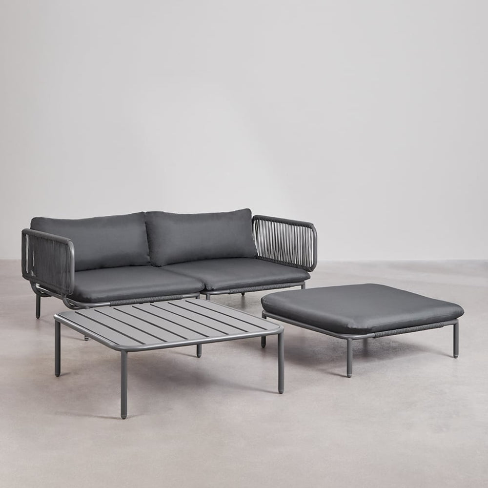 Outdoor sofa GRAPHITE, two-piece, graphite grey