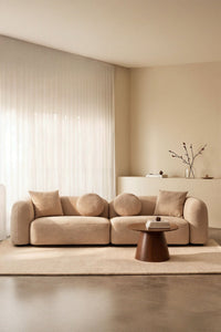 Modulinė sofa KOKONA storas latte šenilas spalvos