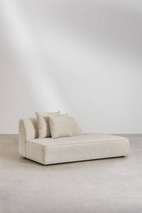 Modulinė kampinė sofa KARDENA su dešiniuoju gultu ir pufu – bendras vaizdas