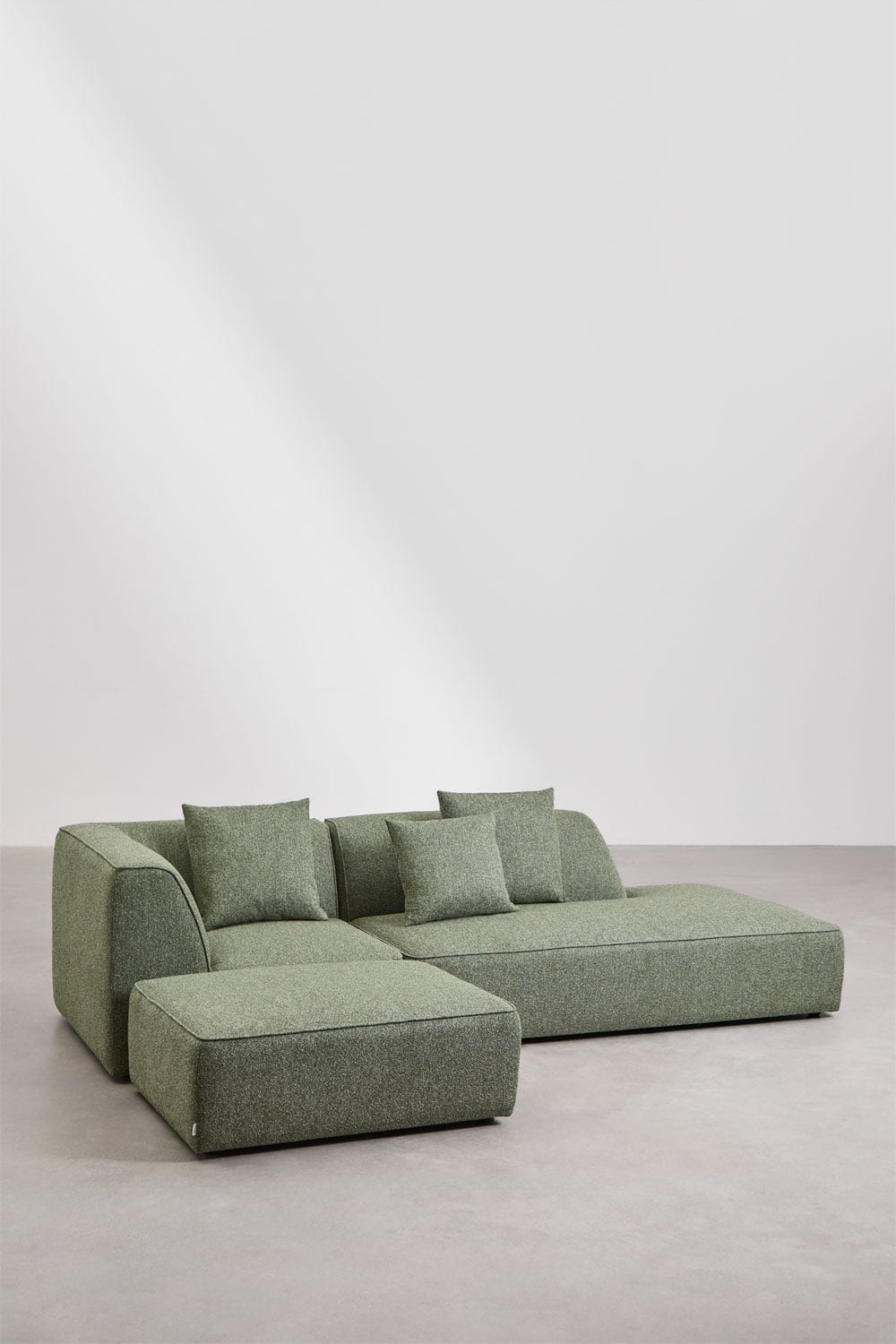 Modulinė kampinė sofa KARDENA apatinės dalies rakursas